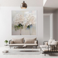 Soft Ivory Bloom Abstract Painting (Diptych)