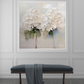 Soft Ivory Bloom Abstract Painting (Diptych)