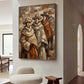 Cultural Quartet – Earth Tone Textured Figurative Painting