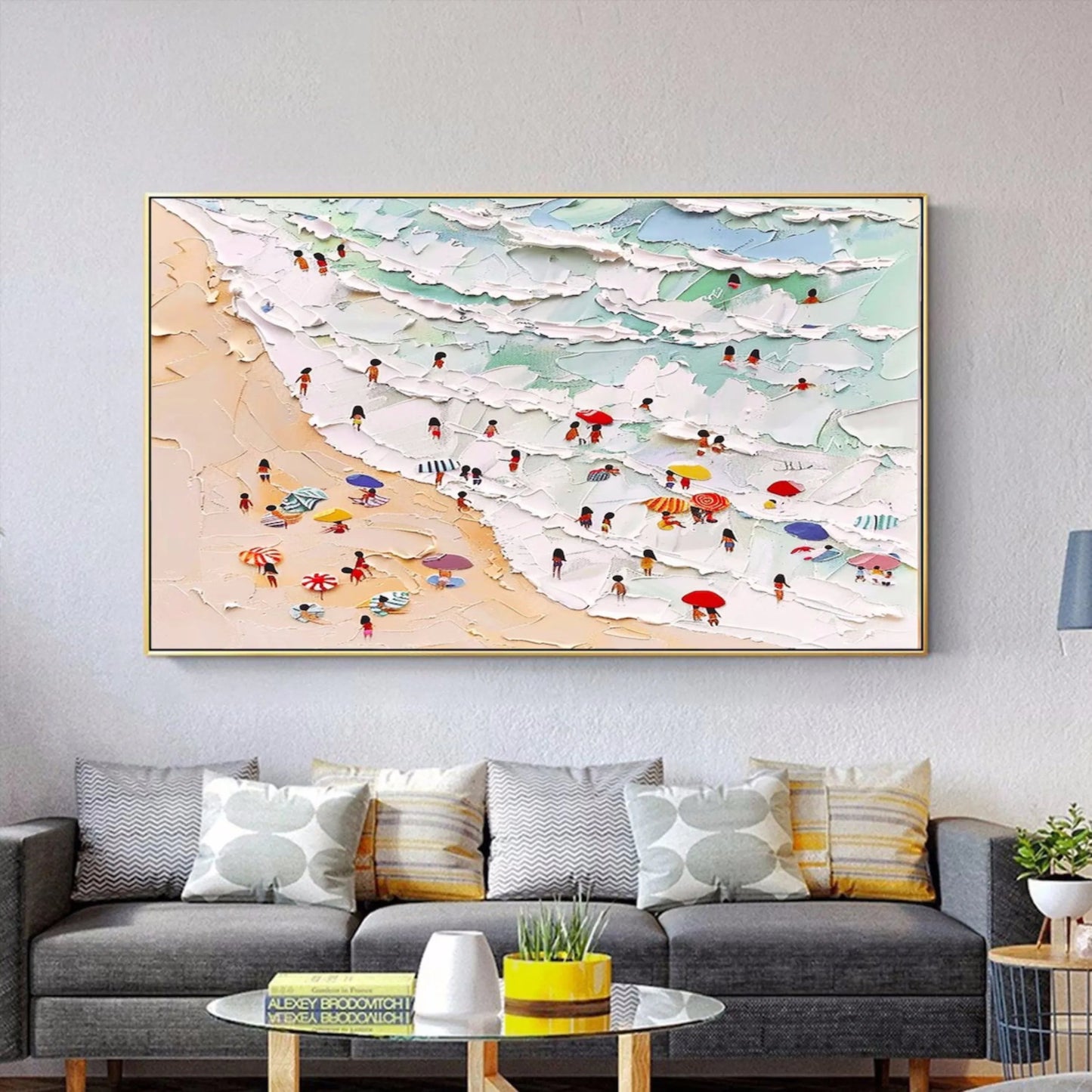 Sun-Kissed Beach-Fun Texture Painting