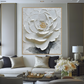 White Textured Flower Painting #ART20