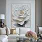 White Textured Flower Painting #ART20