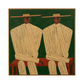 Desert Twins Textured Portrait Canvas Art