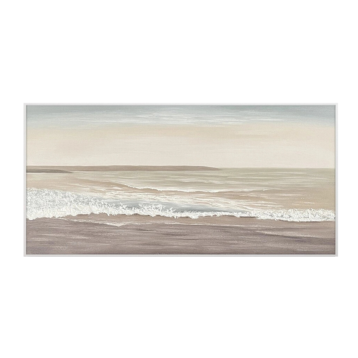 Sandy Calm-Beige Ocean Painting