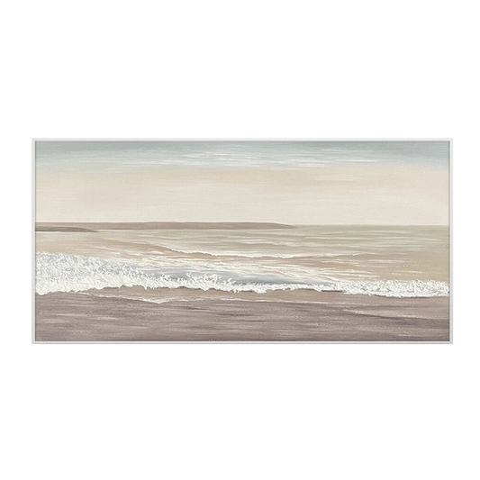 Sandy Calm-Beige Ocean Painting