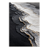 Black and White Textured Abstract Painting #ART21