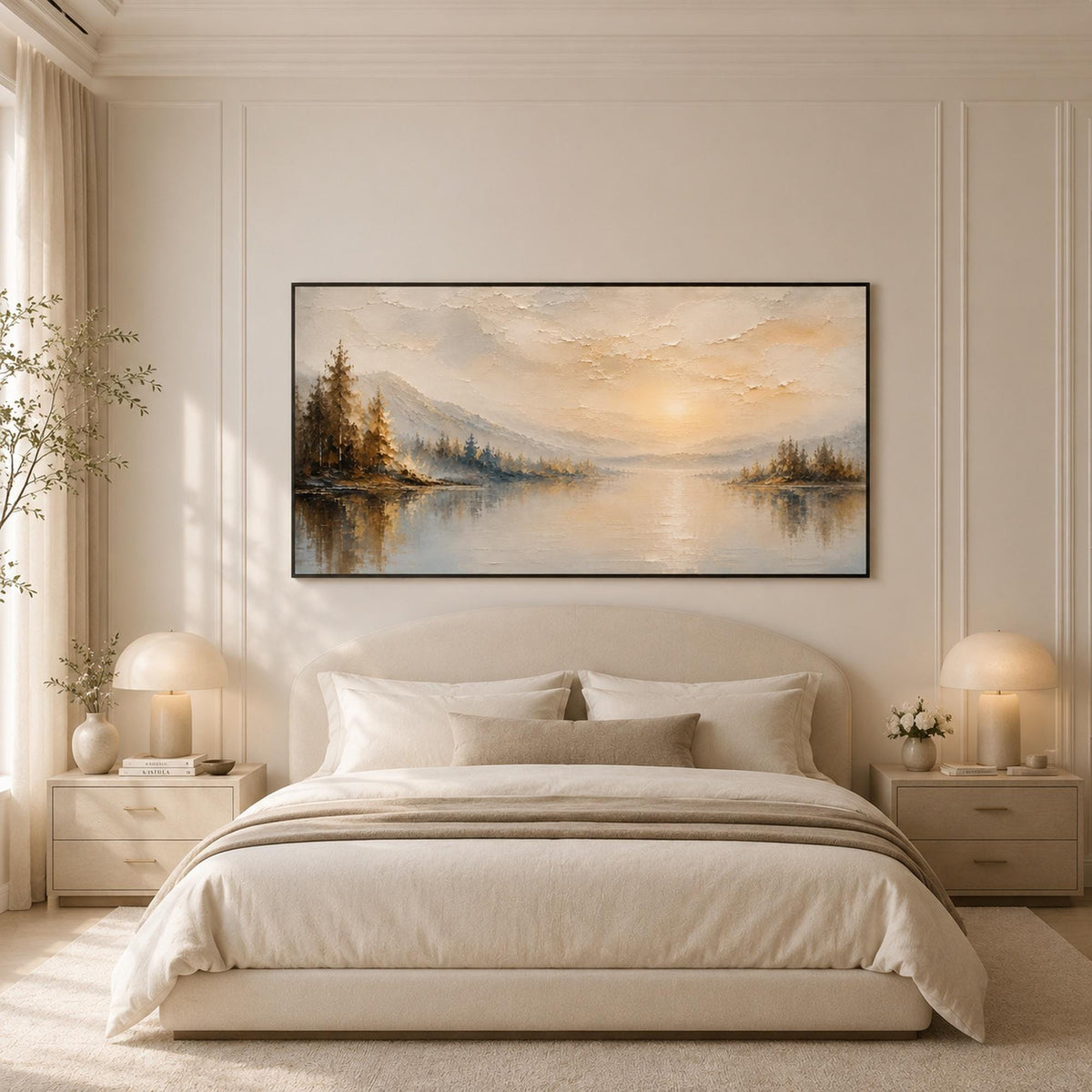 Amber Hush Lake Landscape Painting