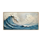 Turquoise Crested Wave Thick Texture Painting