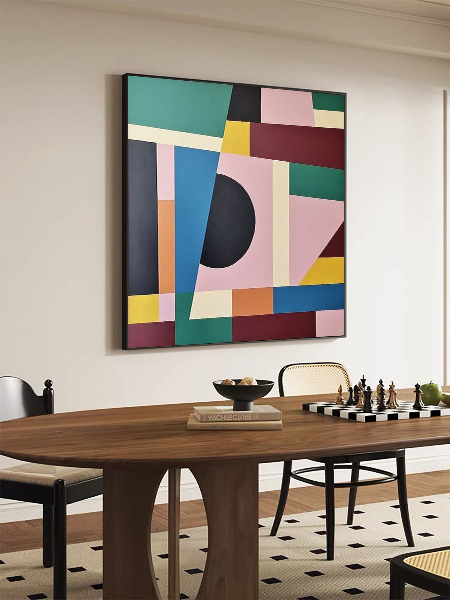 Modern Color Geometry Abstract Painting