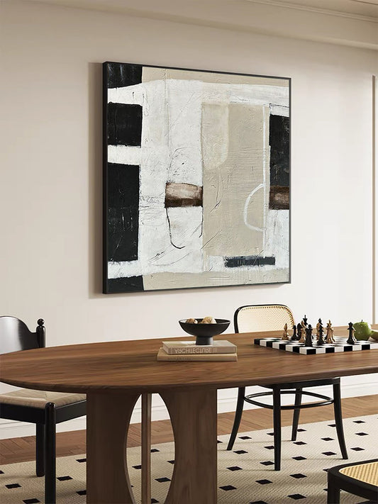 Stone Balance Neutral Abstract Painting