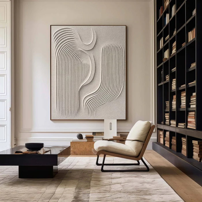 Zen Dune Beige Relief Painting