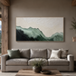 Mist Valley Textured Green Abstract Painting