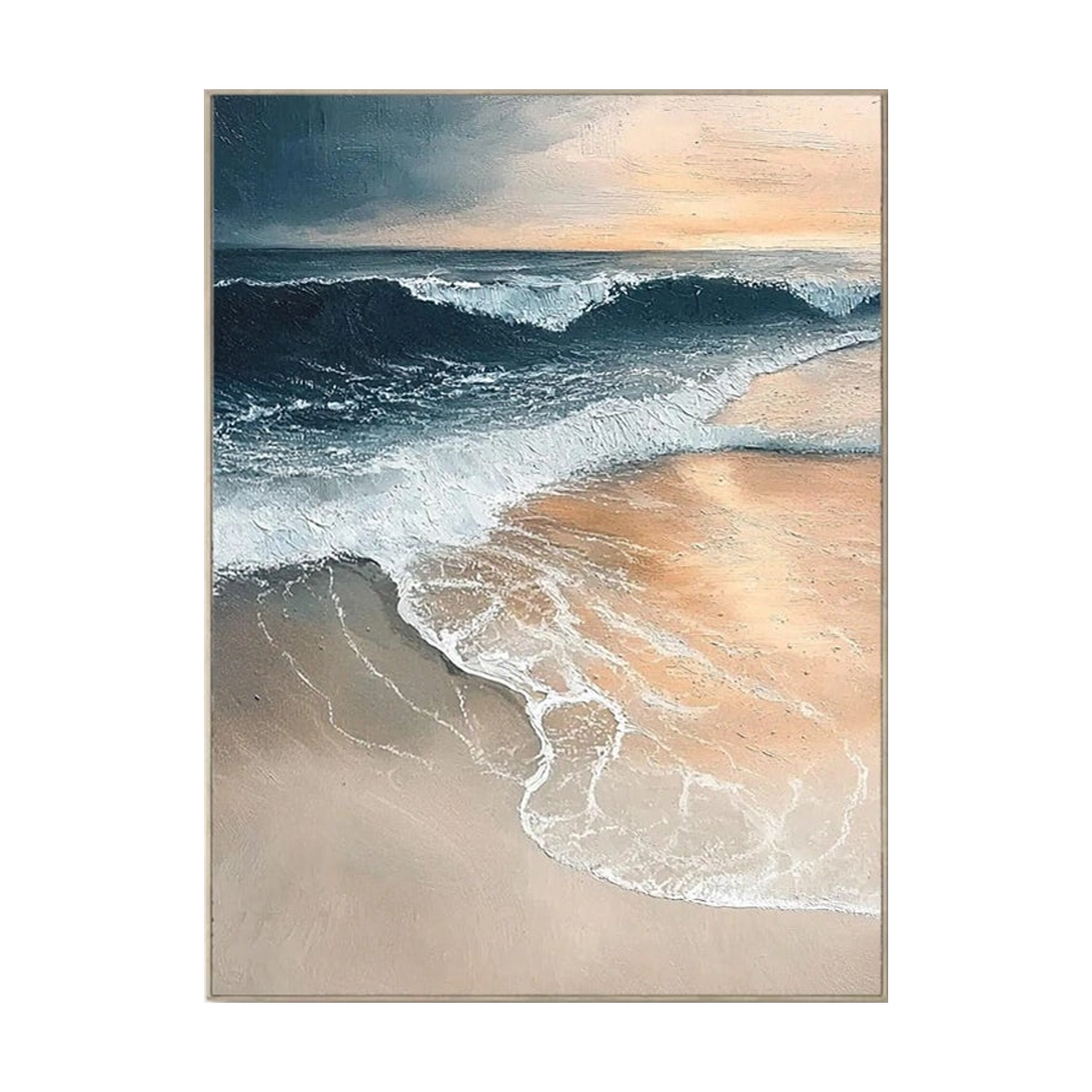 Sunset Tide-Warm Beach Painting