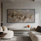 Gilded Ginkgo Branch Abstract Painting