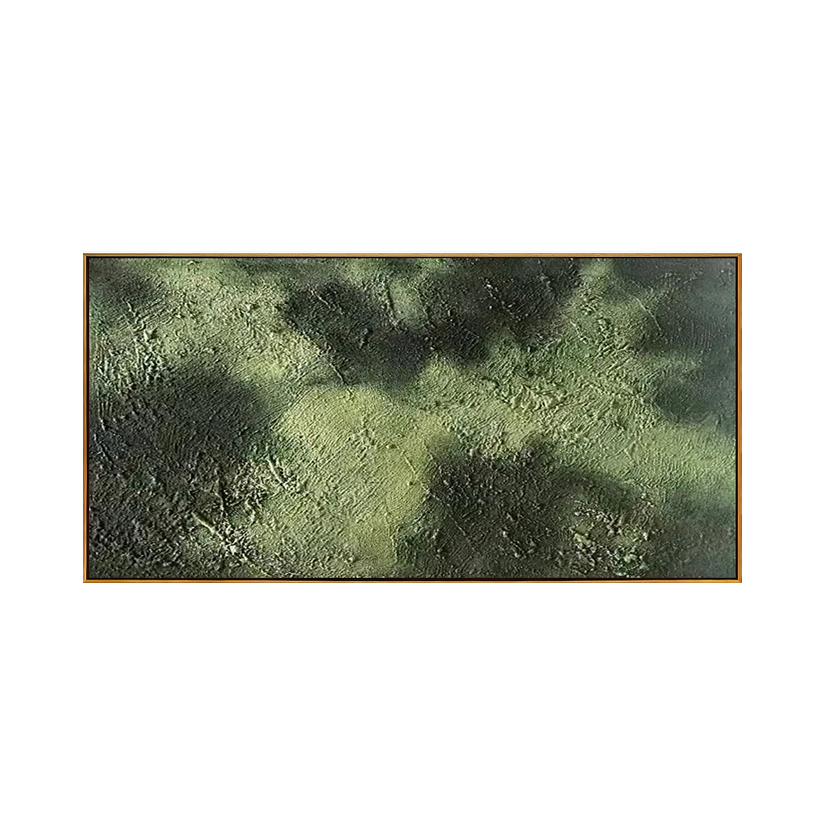 Emerald Moss Textured Abstract Canvas Art