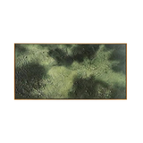 Emerald Moss Textured Abstract Canvas Art