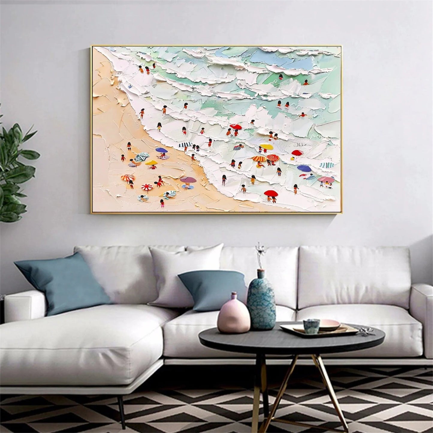 Sun-Kissed Beach-Fun Texture Painting
