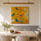 Joyful Birds Colorful Abstract Painting