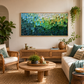 Emerald Mosaic Textured Abstract Painting #RIS2 (314)