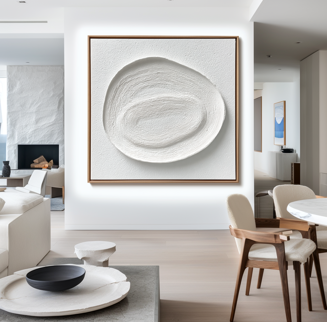 Minimalist White Relief Painting #ART25