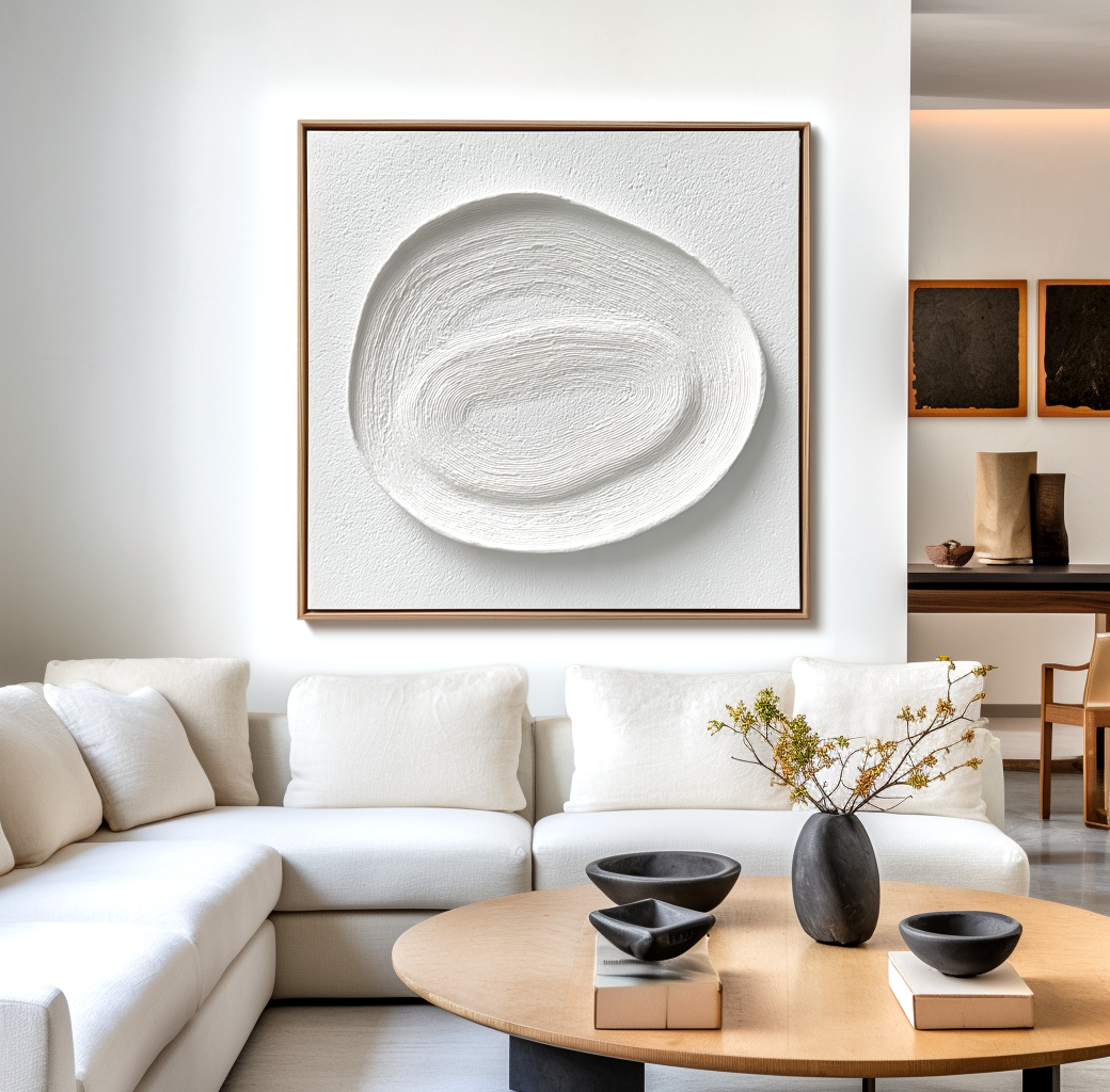 Minimalist White Relief Painting #ART25