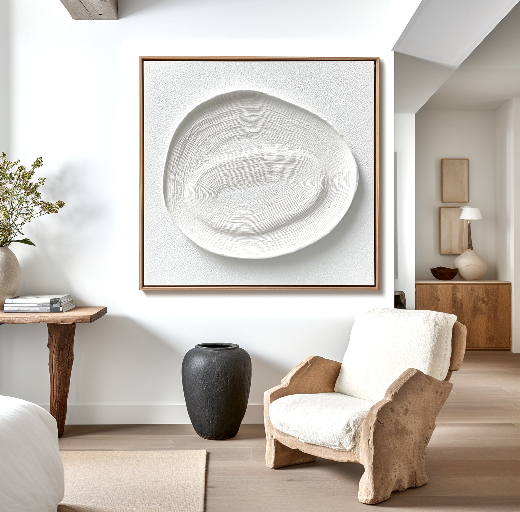 Minimalist White Relief Painting #ART25