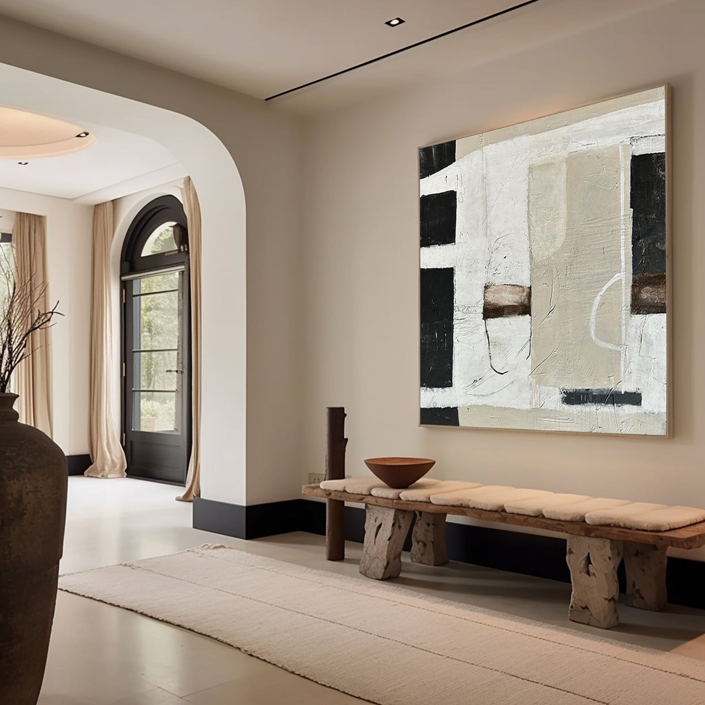 Stone Balance Neutral Abstract Painting