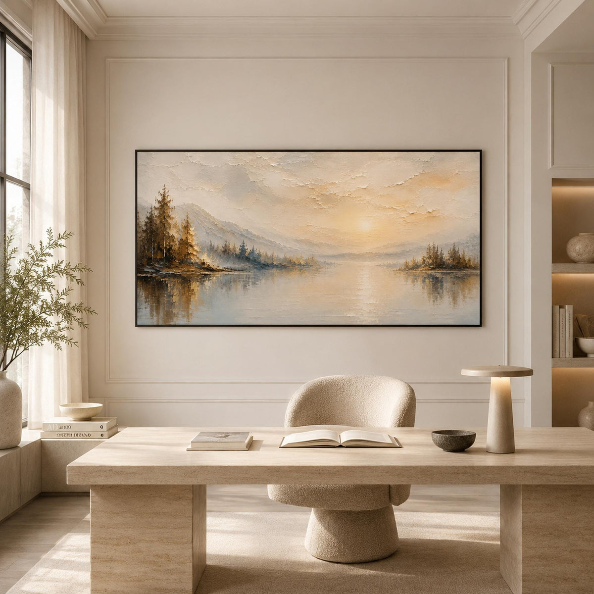 Amber Hush Lake Landscape Painting