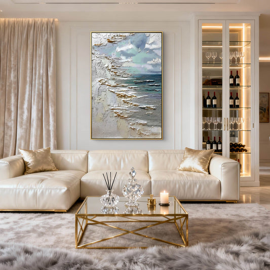 Gilded Aspen Forest Abstract Painting