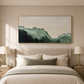 Mist Valley Textured Green Abstract Painting