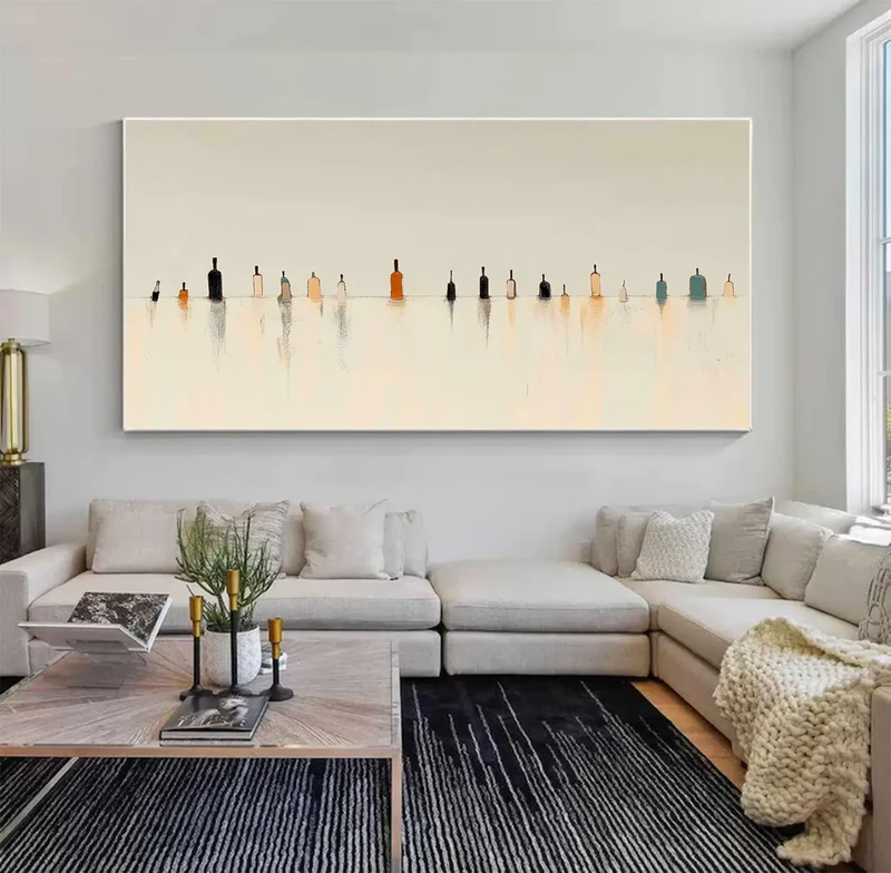 Silent Figures Minimalist Art Painting