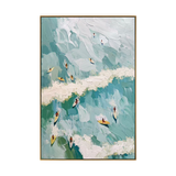 Coastal Surf Impasto Ocean Oil Painting
