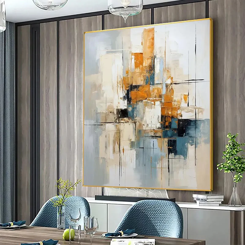 Geometric Abstract Oil Painting