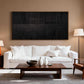 Deep Black Two-Tier Textured Canvas Art