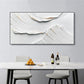Ivory Ridge White Textured Abstract Painting