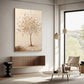 Warm Hush Ivory Tree Abstract Painting