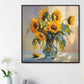 Sunlit Joy Sunflower Abstract Painting
