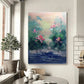 Mist Bloom Pink Lotus Abstract Painting