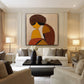 Amber Reverie Abstract Portrait Painting