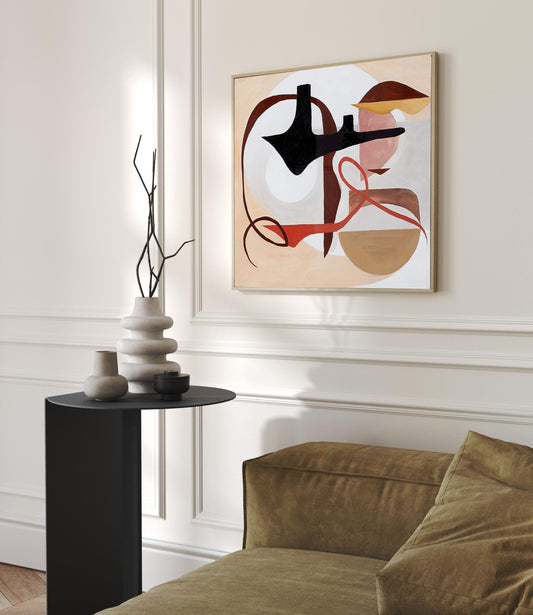 Saffron Loop Modern Abstract Painting