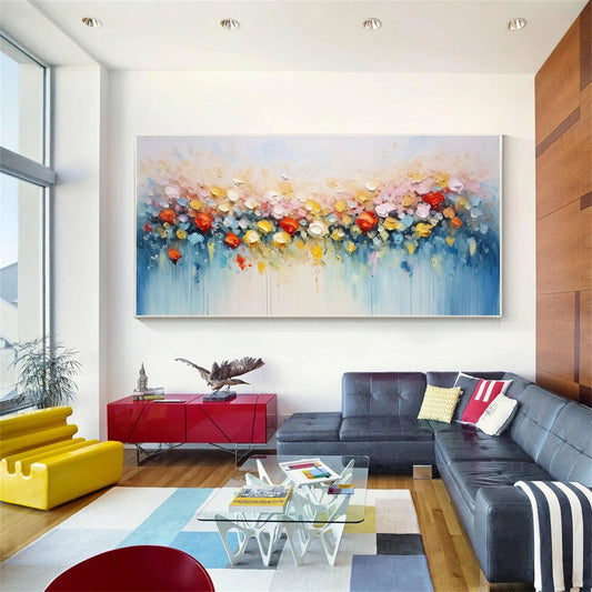 Soft Horizon Bloom Abstract Painting