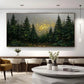 Enchanted Forest Gold Glow – Textured Landscape Painting
