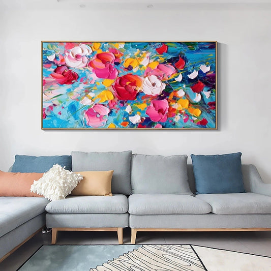 Vivid Bloom Drift Abstract Painting
