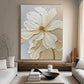 Soft Light White Petal Abstract Painting