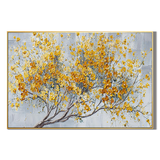 Golden Flourish Floral Painting