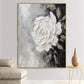 Ivory Whisper White Rose Abstract Painting