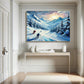 Sunlit Ski Slope – Winter Mountain Landscape Painting