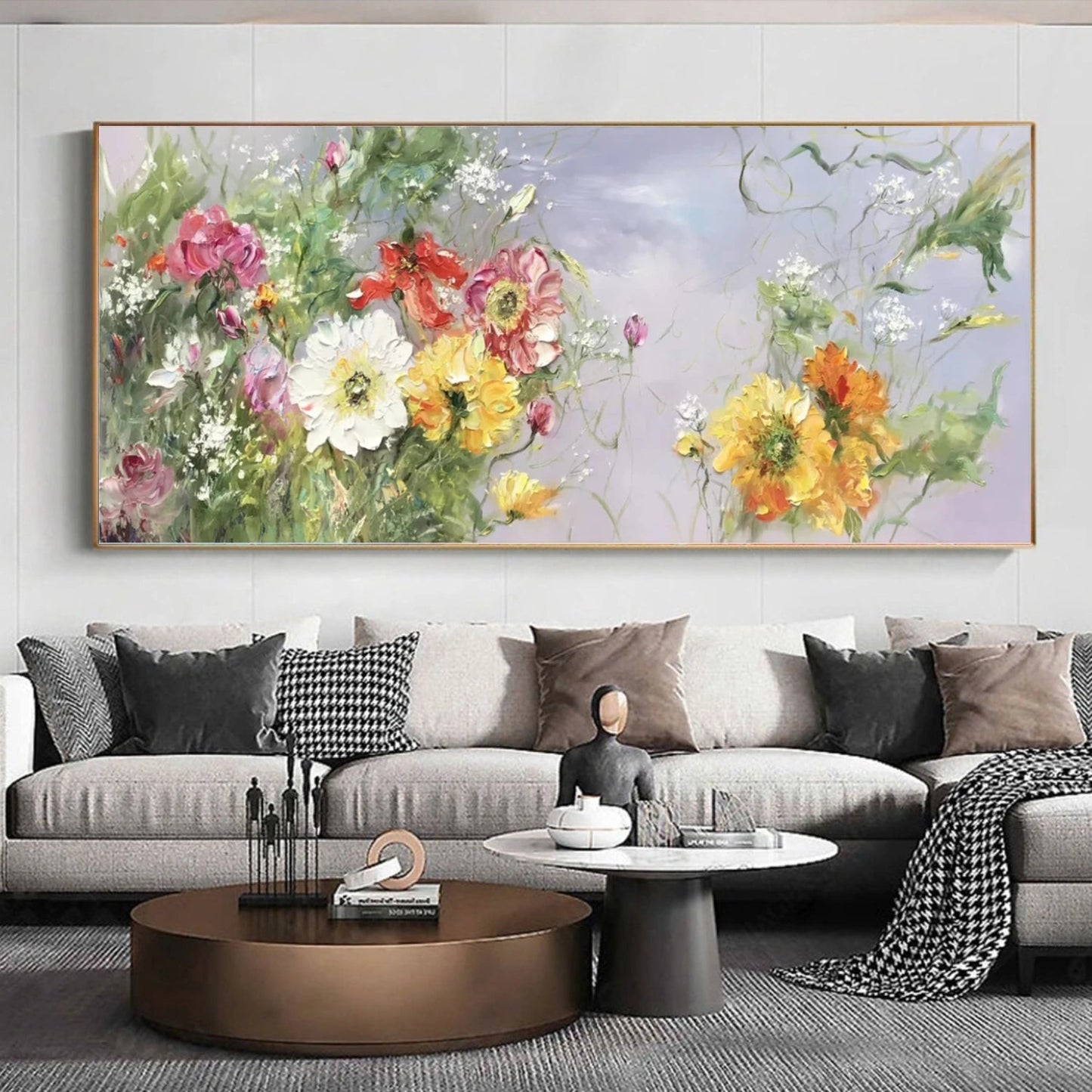 Spring Sunshine Bloom – Textured Floral Painting