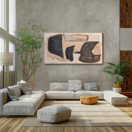 Organic Form Neutral Abstract Painting