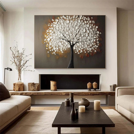 Ivory Canopy Serenity Abstract Painting